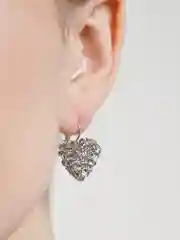 Серьги "Сердце", плетение