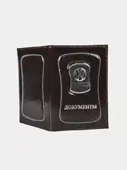 Кожаная обложка на авто документы/на права/птс/чехол/c логотипом/с маркой машины