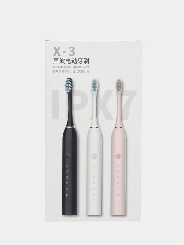 Электрическая зубная щетка SONIC ELECTRIC TOOTHBRUSH X-3, 6 режимов 4 насадки