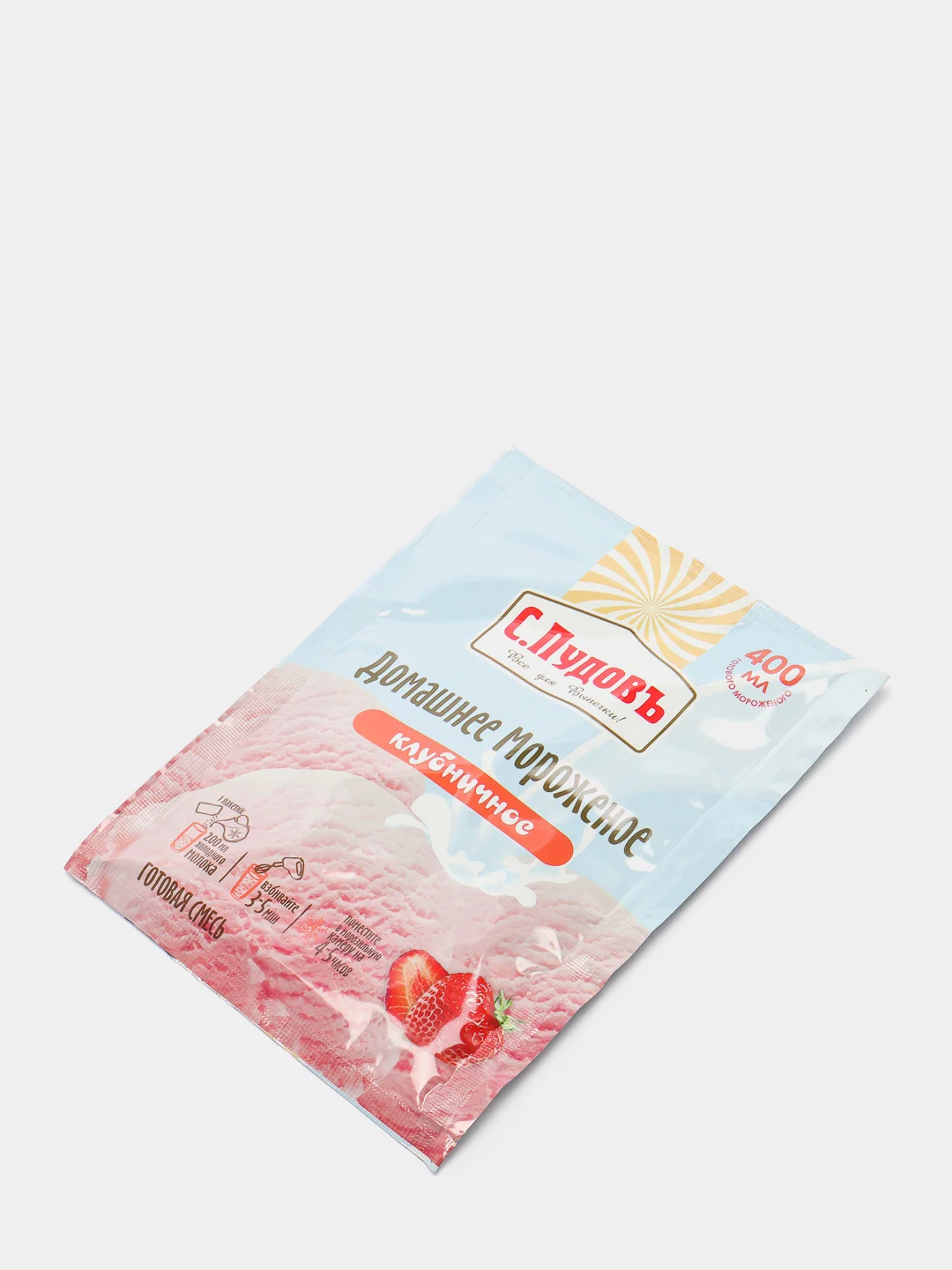 Смесь С.Пудовъ "Мороженое домашнее", клубничное, 70 г