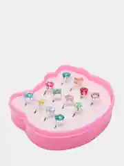 Коралловый меланж колечки для девочек, 12 штук