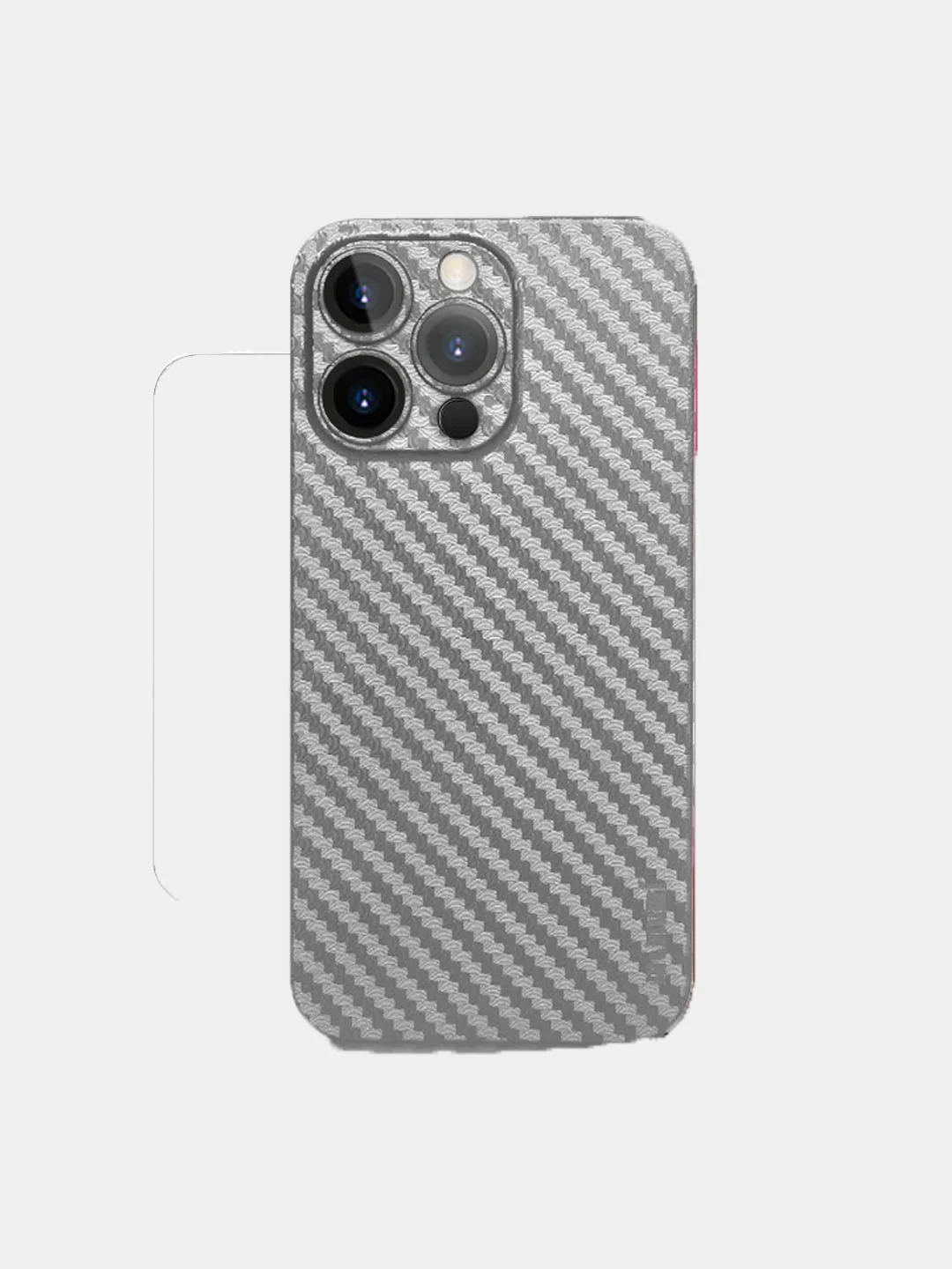 Серебряный тонкий чехол под карбон на Apple iPhone 14, 13, 12, 11 Pro Max Mini, XS, X, XR, 7, 8 plus