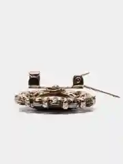 Черный мини брошь с кристаллом Сваровски, 2,3*1,4 см