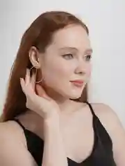 Золотой круглые серьги/ Серьги на гвоздике