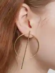 Золотой круглые серьги/ Серьги на гвоздике
