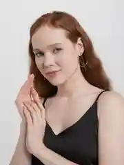 Золотой круглые серьги/ Серьги на гвоздике