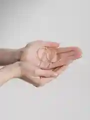Золотой круглые серьги/ Серьги на гвоздике
