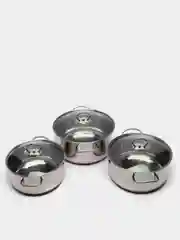 Набор кастрюль Катунь Лира КТ-CP-003, 6пр,  (3,2л+4,2л+5,2л)