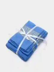 Синий полотенце махровое, 4 штуки