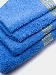 Синий полотенце махровое, 4 штуки