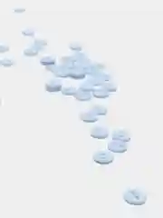 Голубой пластиковые пуговицы, 9 мм