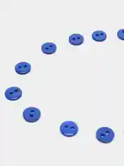 Синий пластиковые пуговицы, 9 мм