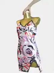 Сорочка из атласа, с разрезом, женская
