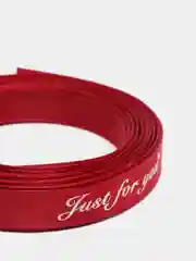Багровый атласная лента с надписью "Just for you"  10 х 5000 мм