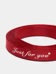 Багровый атласная лента с надписью "Just for you"  10 х 5000 мм
