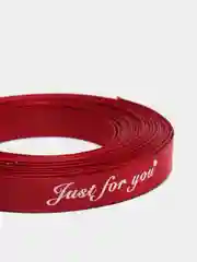 Багровый атласная лента с надписью "Just for you"  10мм.х 10метров