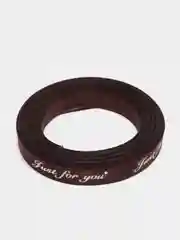 Коричневый атласная лента с надписью "Just for you"  10мм.х 10метров