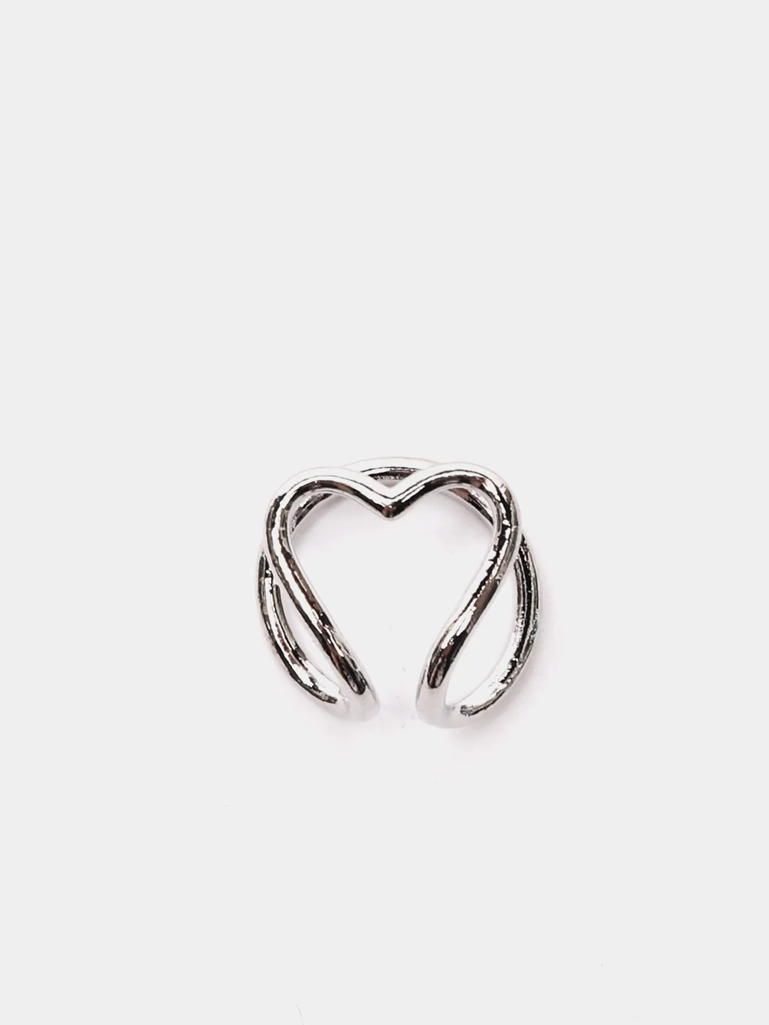 Серьга кафф сердце