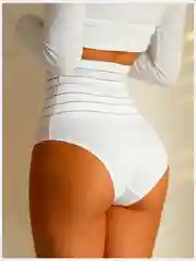 Белый утягивающие трусы с высокой талией / Корректирующее белье