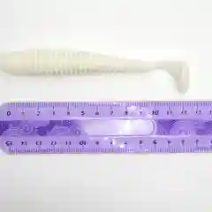 Белый силиконовые примнки RAF, Swing Impact 5.0, 125 mm, 4 штуки, Виброхвост
