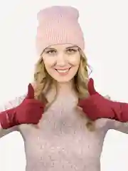 Бордовый перчатки Leray "Кайли", экокашемир, однотонные, на плюше, 7,5