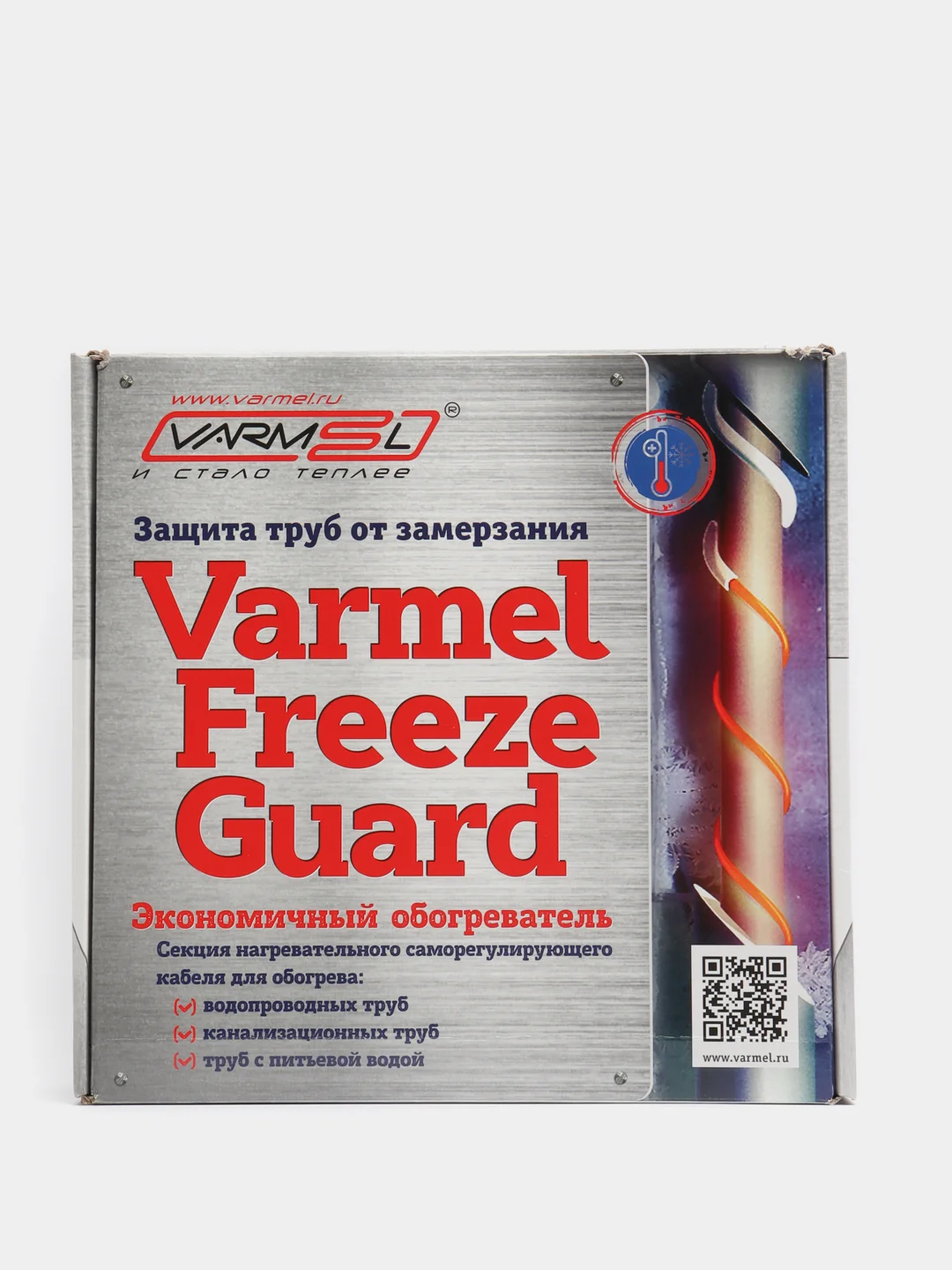 Греющий кабель для обогрева труб Varmel Freeze Guard 30VFGR2-CP, 3 м секция, канализационный