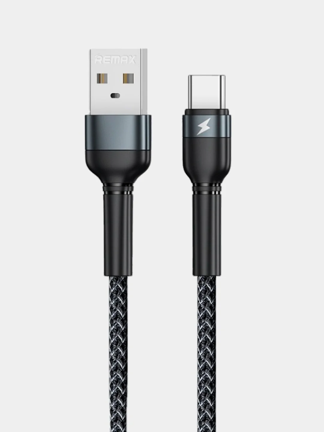 Черный кабель для зарядки и передачи данных Remax RC-124a Type C - USB, 1 м