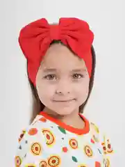 Красный детская повязка на голову "Бант"