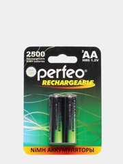 Аккумуляторные батарейки АА Perfeo 2500 mah, пальчиковые HR6