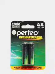 Аккумуляторные батарейки АА Perfeo 2500 mah, пальчиковые HR6