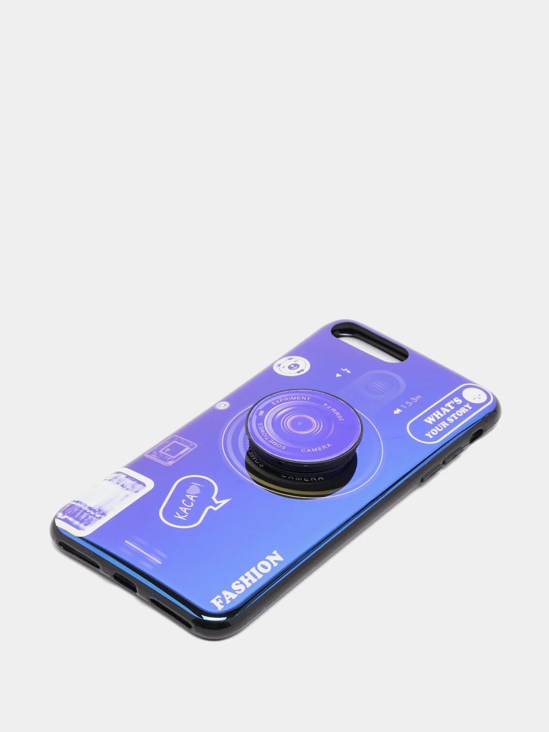Синий чехол для телефона камера + кроштейн для iPhone 12, 11, XR, 7/8/SE, 6/6S