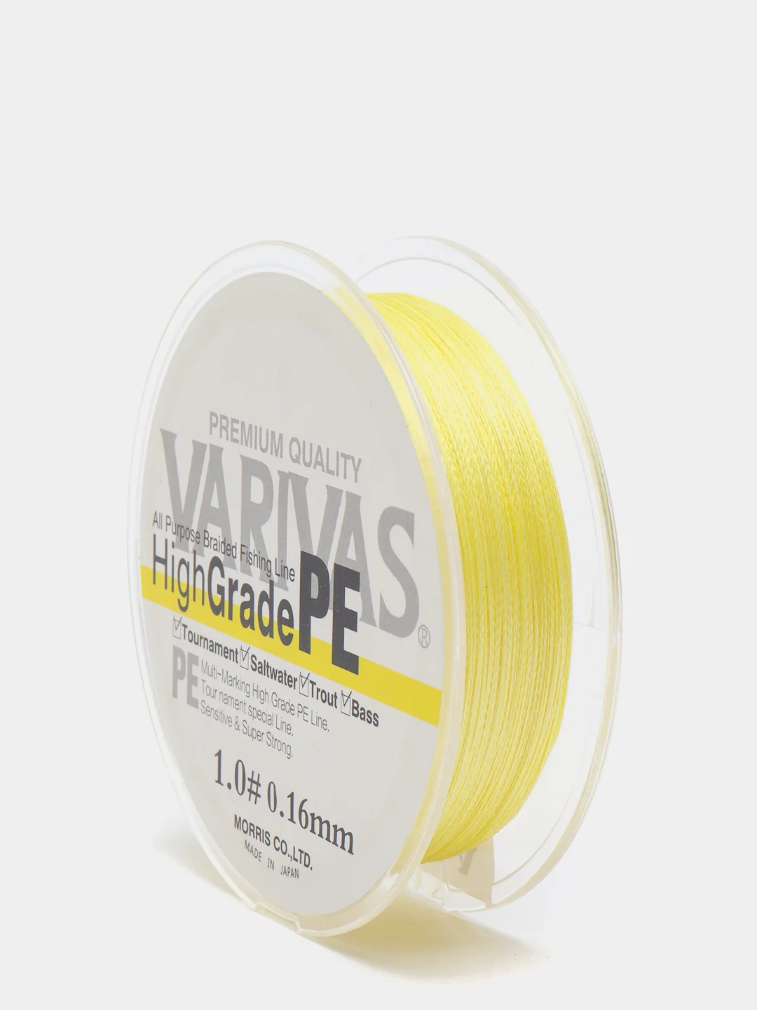 Леска плетёная Columbia Varivas HighGrade PE, 150 m, жёлтая