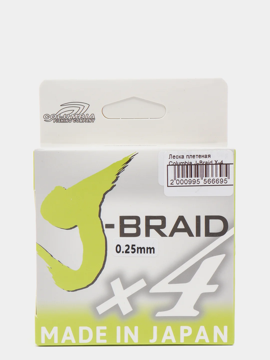 Леска плетёная Columbia J-Braid X4, 135m, жёлтая
