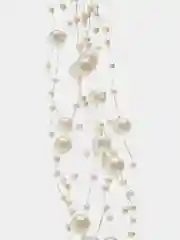 Молочный бусины на леске 1,2м, 10 штук