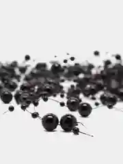 Черный бусины на леске 1,2м, 10 штук