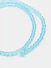 Голубой бусины круглые стеклянные