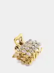Бордовый крабик для волос со стразами