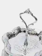 Серебряный конфетница MB, металлическая, 3х-ярусная