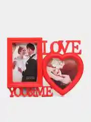 Красный фоторамка "LOVE"