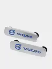 Комплект шильдиков металлических с эмблемой авто "VOLVO" и 4 винтовыми креплениями (Пара)