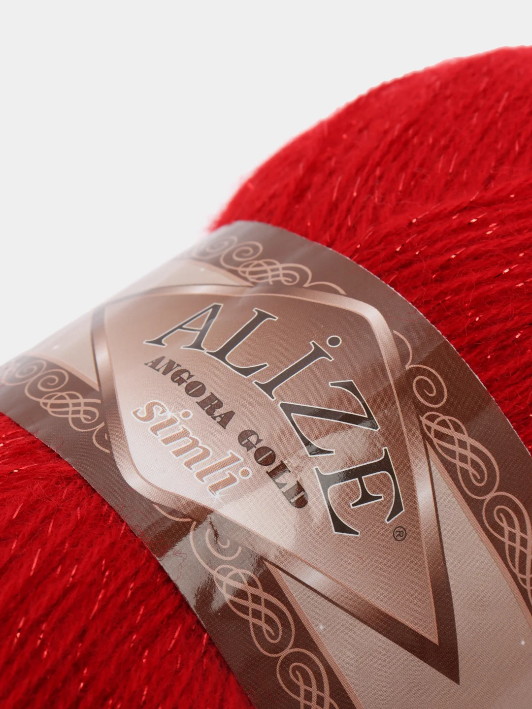Красный пряжа Alize Angors Gold Simli (Ализе Ангора Голд Симли)