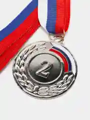 Серебряный медаль, диаметр 5 см