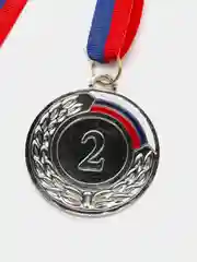 Серебряный медаль, диаметр 5 см