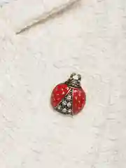 Красный брошь женская "Божья коровка"
