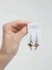 Серебряный серьги висячие / Серьги с камнем / Застежка петля