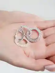 Серебряный серьги висячие, с камнями, 3 цвета