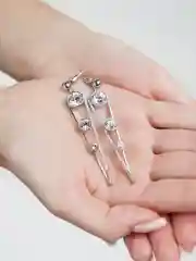 Серьги гвоздики / Серьги геометрия / Серьги с цирконами