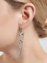 Серьги гвоздики / Серьги геометрия / Серьги с цирконами