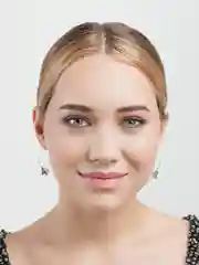 Серебряный круглые серьги-бабочки