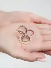 Желтый серьги висячие, с камнями, 3 цвета